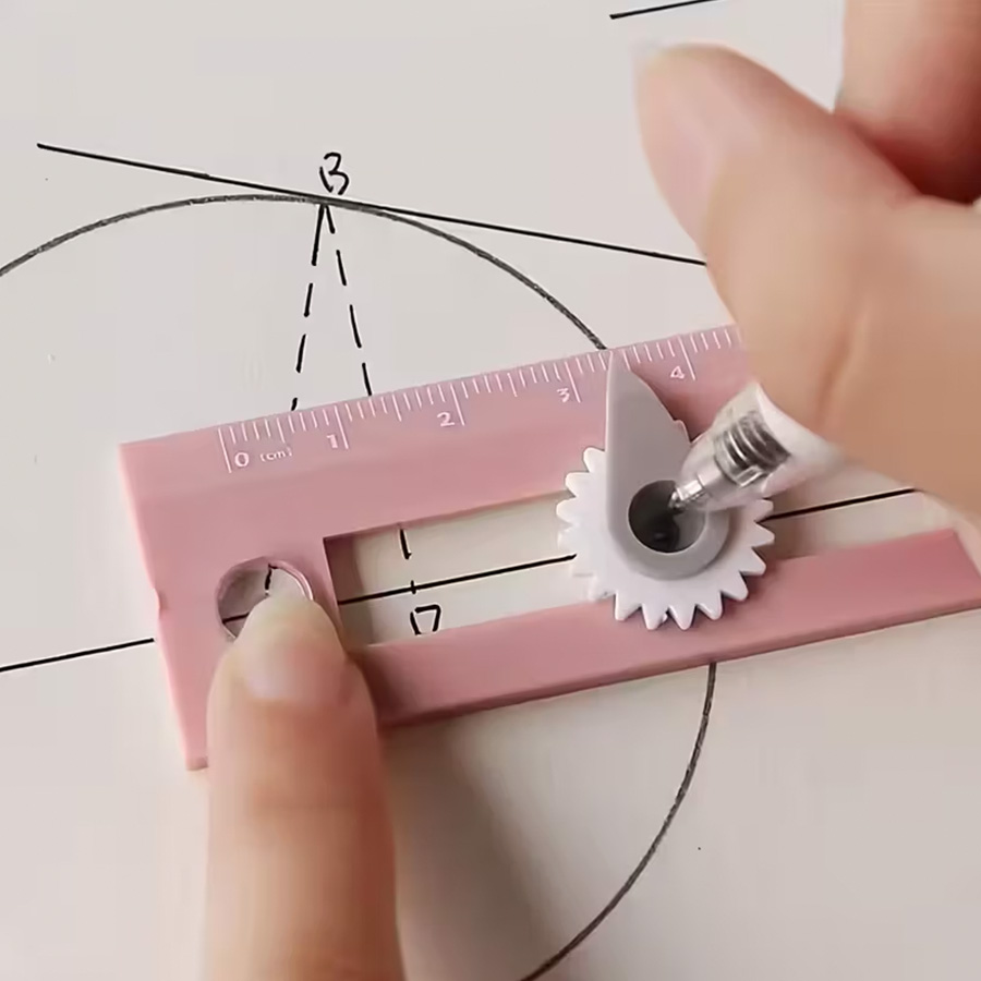 Compass Geometry Set - 투인원 나침반 컬러 다기능 드로잉 서클