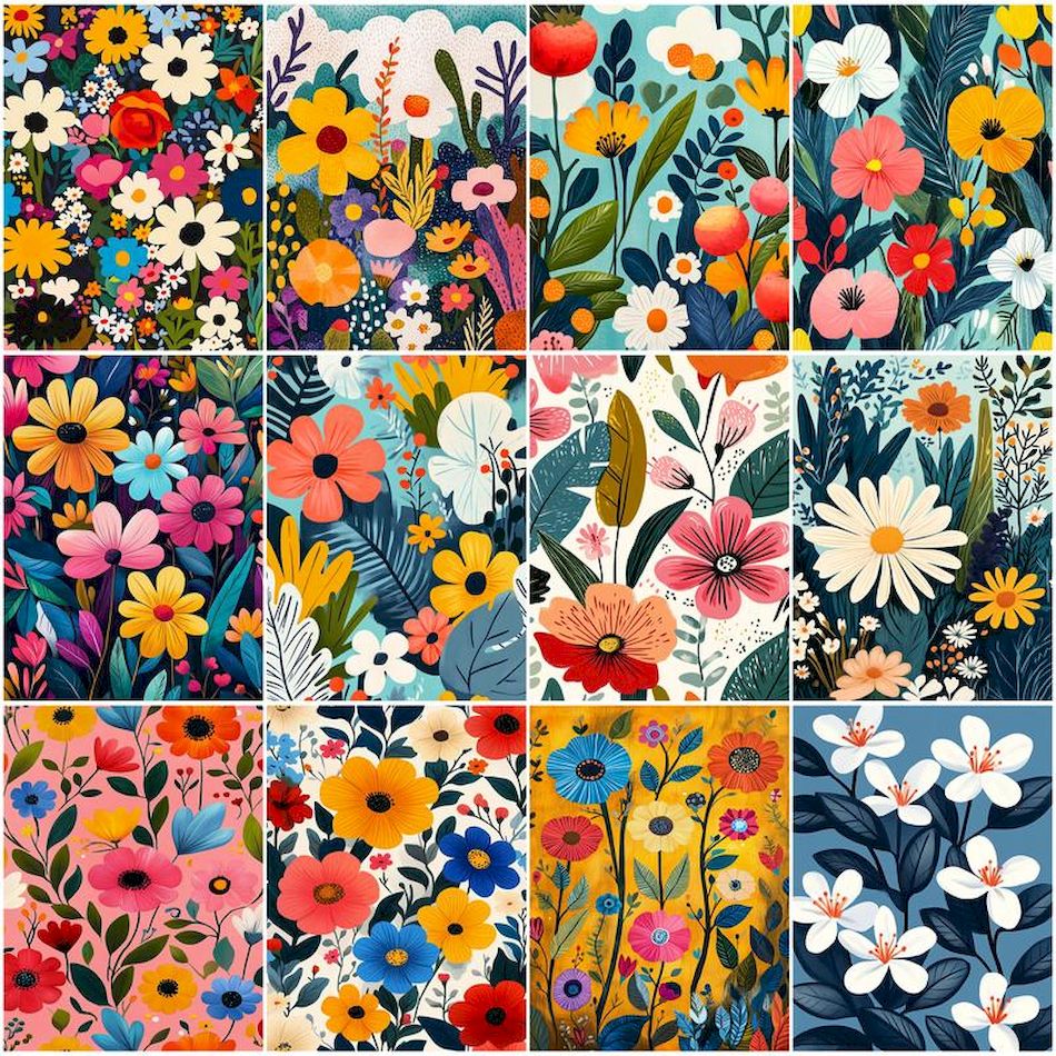 Copic Marker Classic - RUOPOTY 숫자로 간단한 그림 꽃 우아한