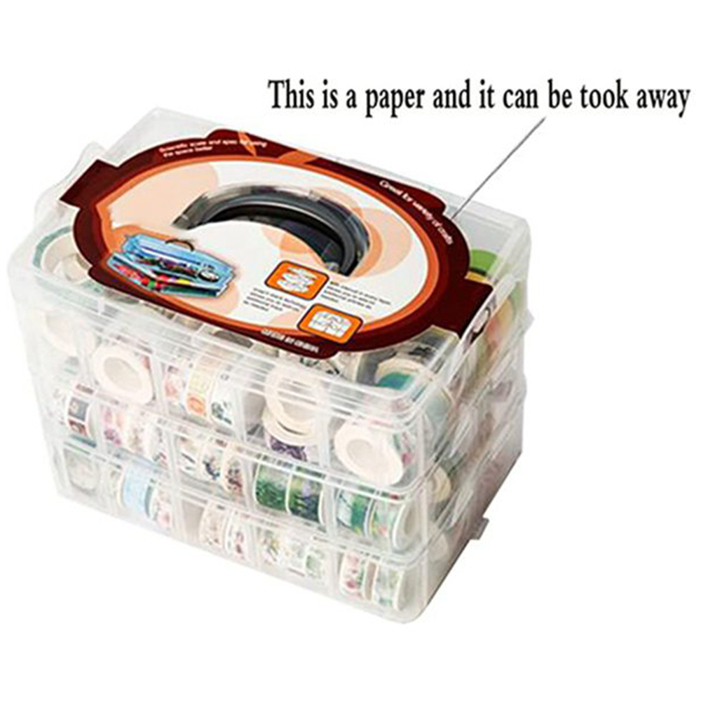 Washi Tape Set - 3겹 30칸 와시 테이프 보관함 투명
