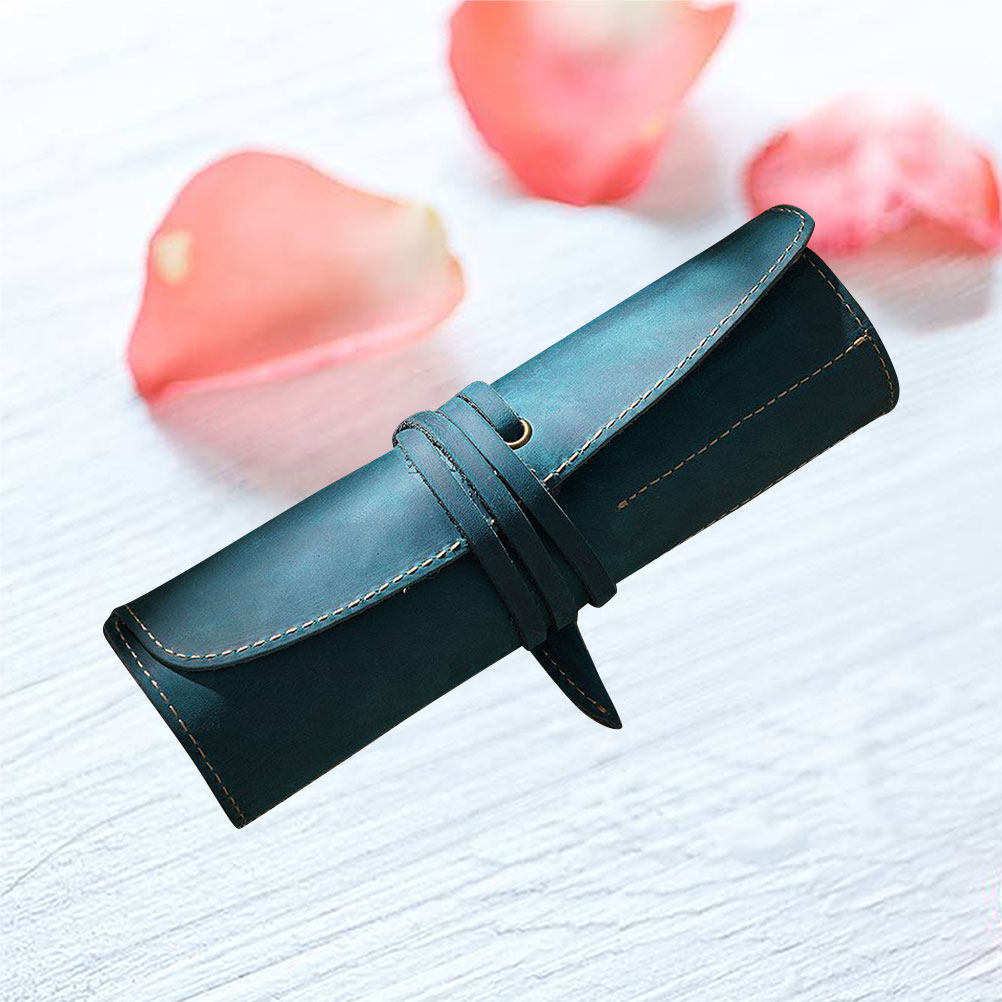 빈티지 스타일의 파란색 펜 파우치, 수제 펜 케이스,  - Pen Pouch Roll 리뷰 및 가격