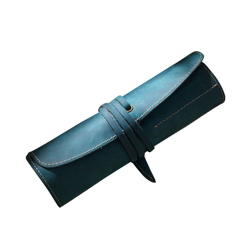 빈티지 스타일의 파란색 펜 파우치, 수제 펜 케이스,  - Pen Pouch Roll 리뷰 및 가격