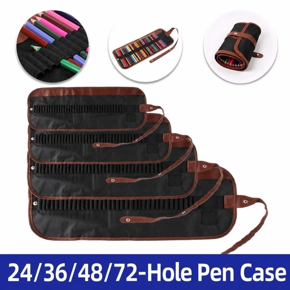 24/36/48/72 슬롯 롤업 펜슬 케이스 PU 가죽 - Pen Pouch Roll 리뷰 및 가격
