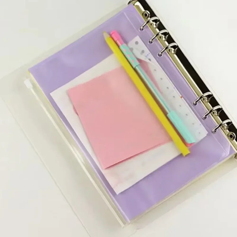 10Pcs 투명 PVC 지퍼 바인더 포켓 6 링 노트북 - Portfolio Folder Zip 리뷰 및 가격